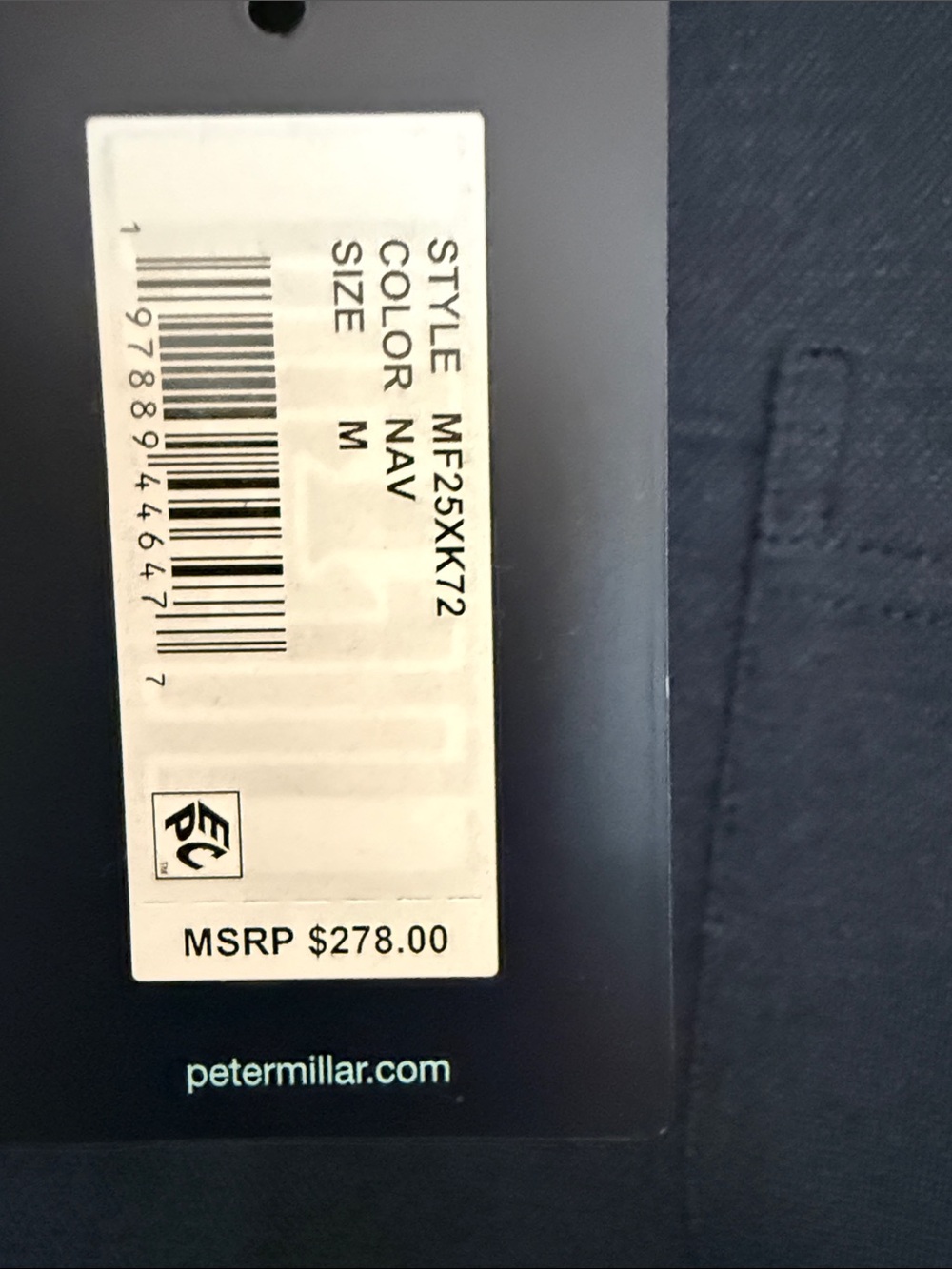 Peter Millar Long-Sleeve Polo Shirt - Navy Blue - Picture 2 of 3